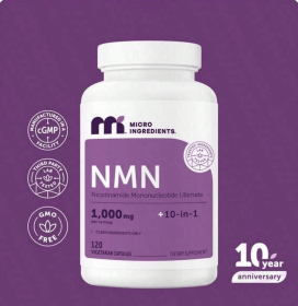10-in-1 Trace Ingredients Compound NMN 1000mg  Contains 500mg of Pure NMN + 9 Nutritional Ingredients | NAD+ Booster. Dietary Supplement Vitamins