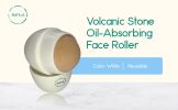 BeNat Reusable Volcanic Stone Face Roller - Portable Oil-Absorbing Facial Roller for Instant Matte Skin, On-the-Go Oil Control Skincare Tool